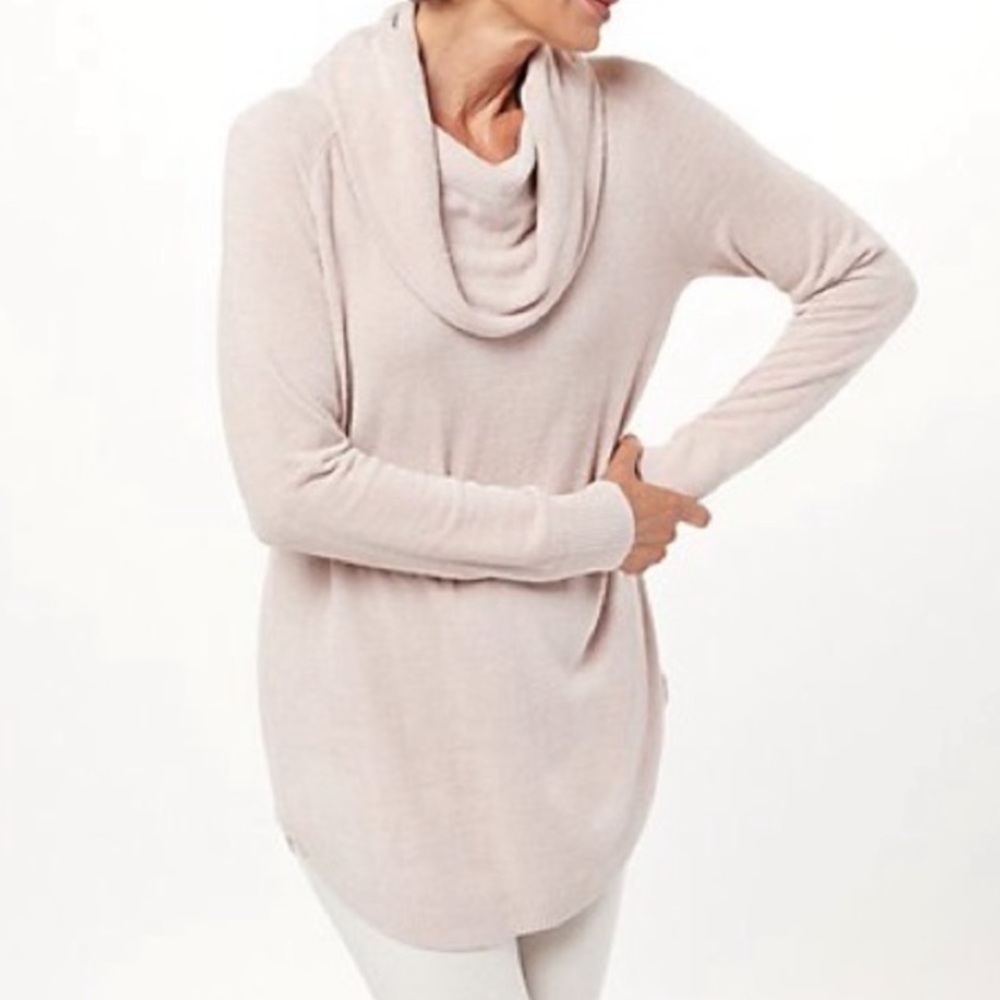 Barefoot Dreams CozyChic Ultra‎ Lite Coastal Cowl Neck Tunic Size Small